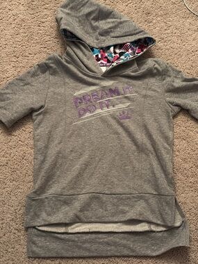 Disney Gray Hoodie with Purple 'Dream It Do It' Graphic
